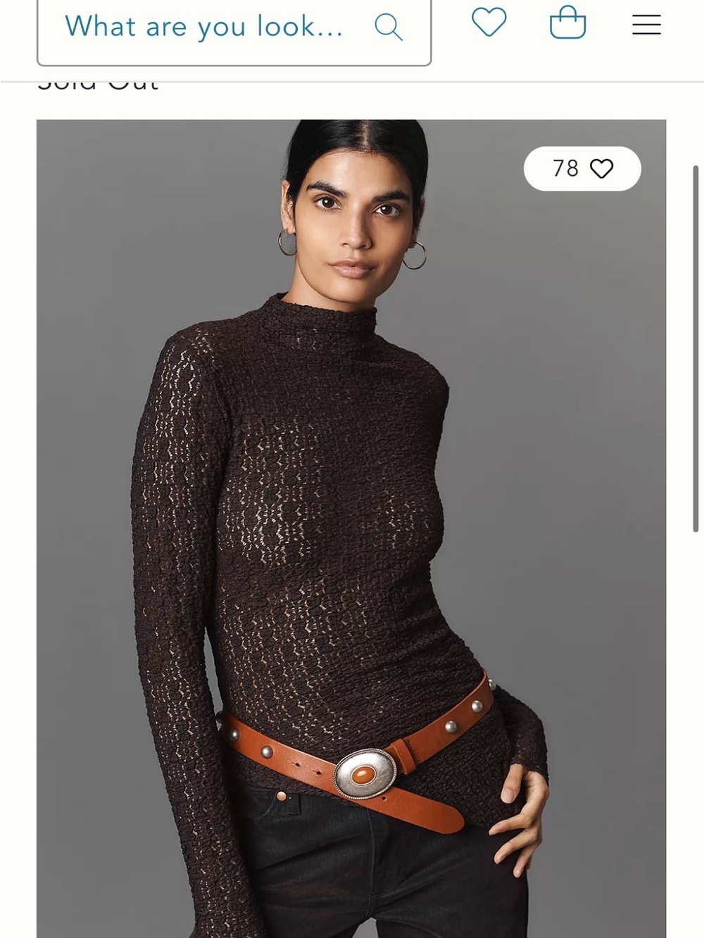 By Anthropologie Smocked Lace Long-Sleeve Top